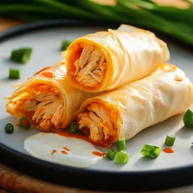 Buffalo Chicken Phyllo Wraps