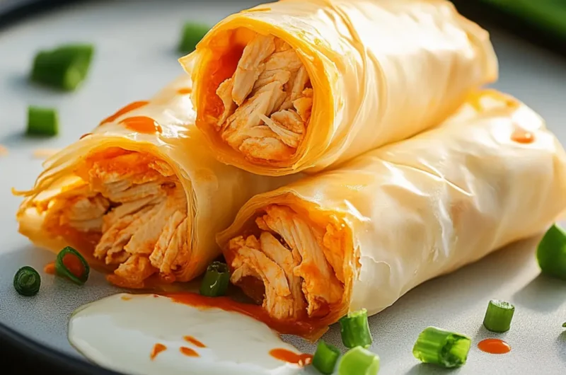 Buffalo Chicken Phyllo Wraps
