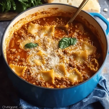 One Pot Lasagna Soup