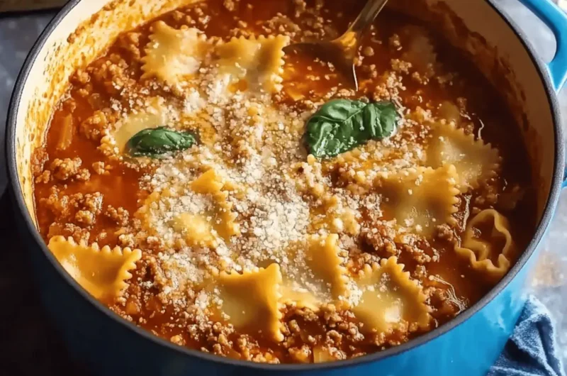 One Pot Lasagna Soup