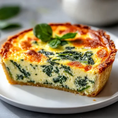 Cottage Cheese And Spinach Crustless Quiche