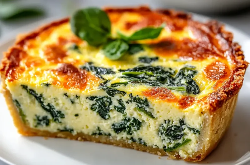 Cottage Cheese And Spinach Crustless Quiche