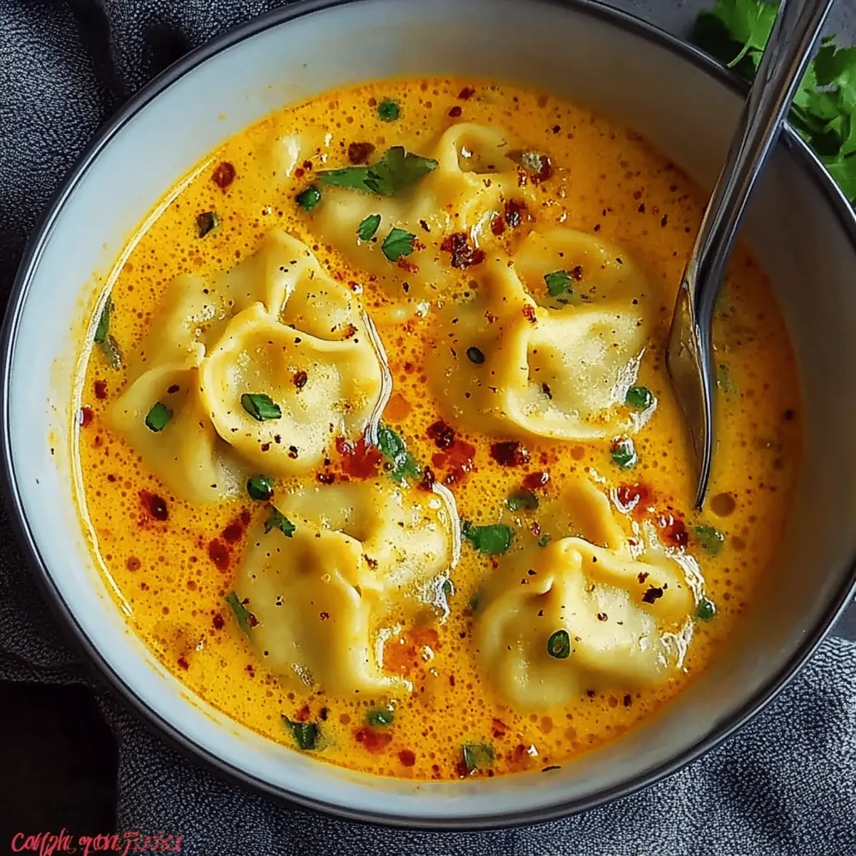 Coconut Curry Soup with Dumplings