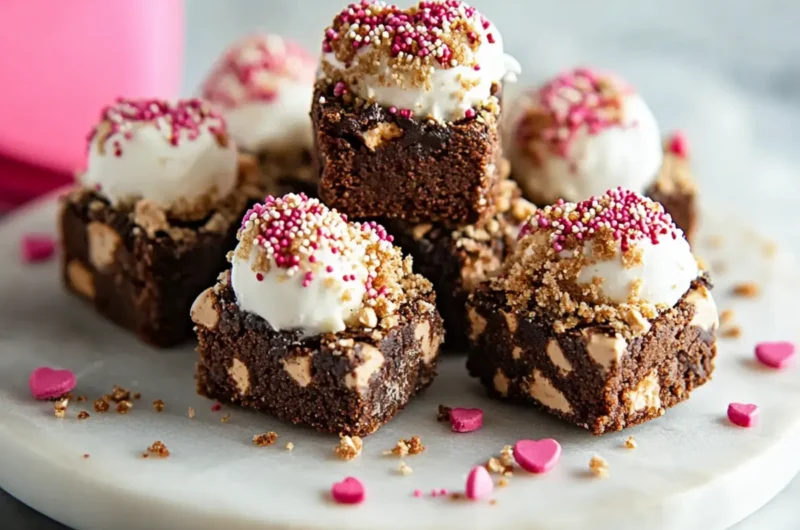 Valentine S’mores Brownie Bites