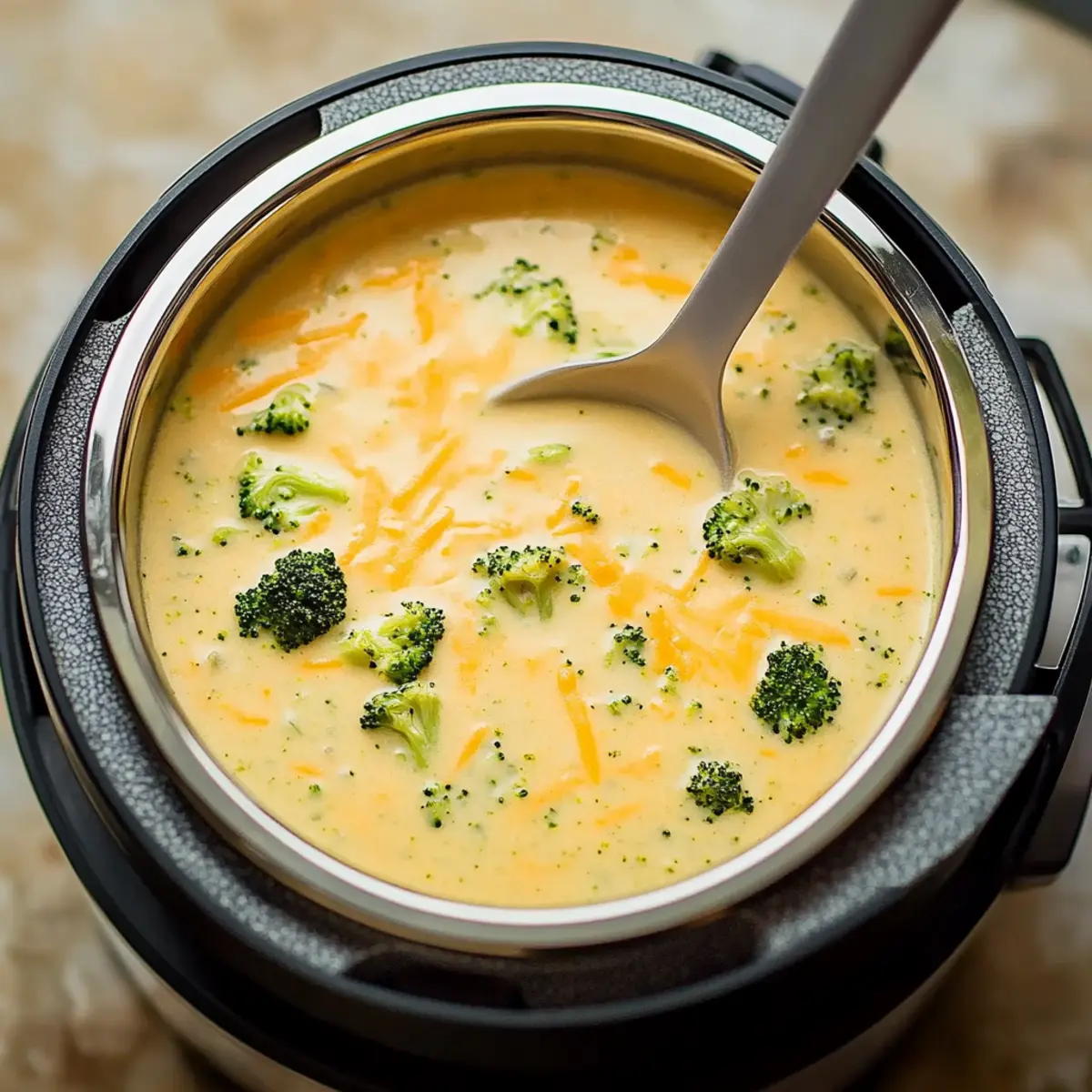 Instant Pot Broccoli Cheddar Soup