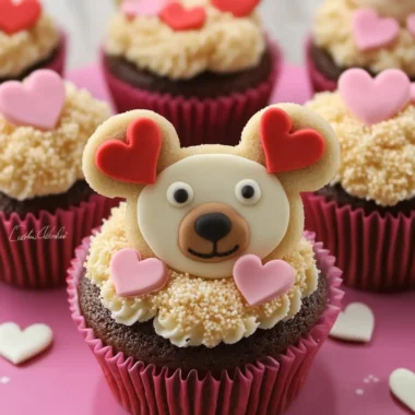 Valentine Bear Cupcakes