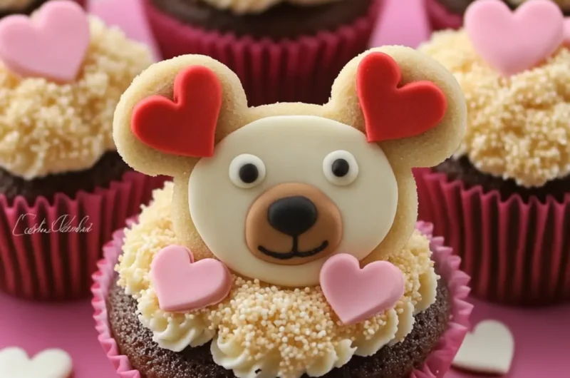 Valentine Bear Cupcakes