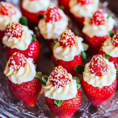 Mascarpone Stuffed Strawberries