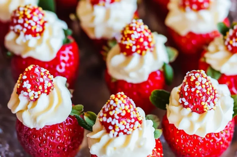Mascarpone Stuffed Strawberries