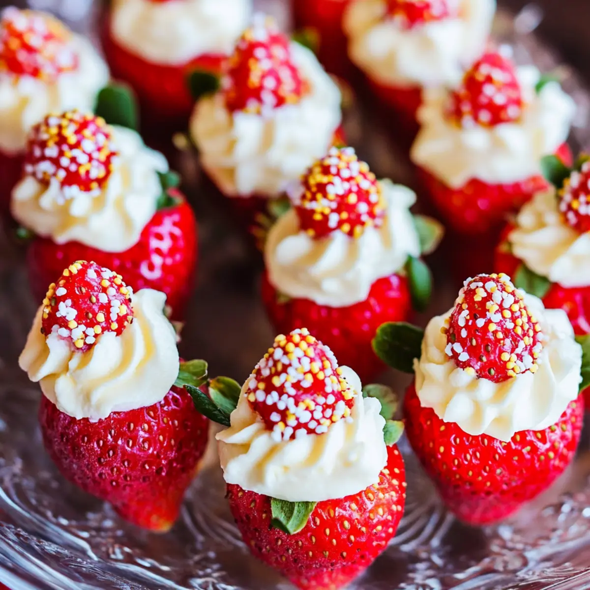 Mascarpone Stuffed Strawberries