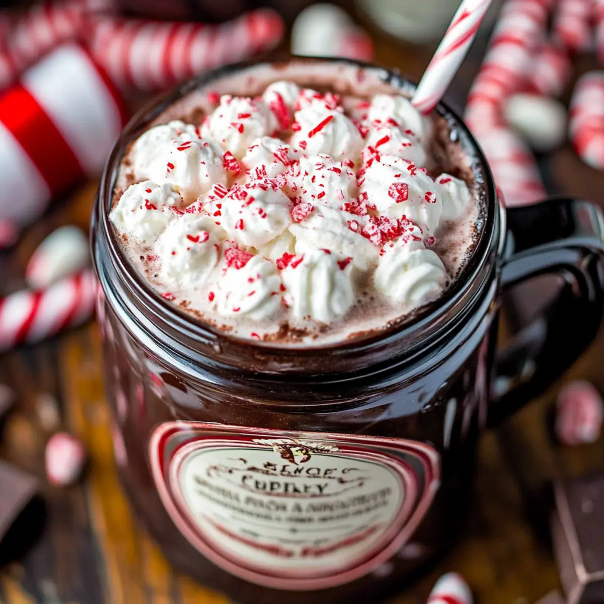 Homemade Peppermint Hot Chocolate Mix