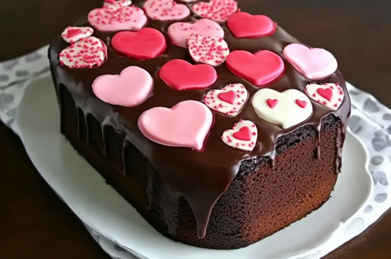 Chocolate Valentine Surprise Cake