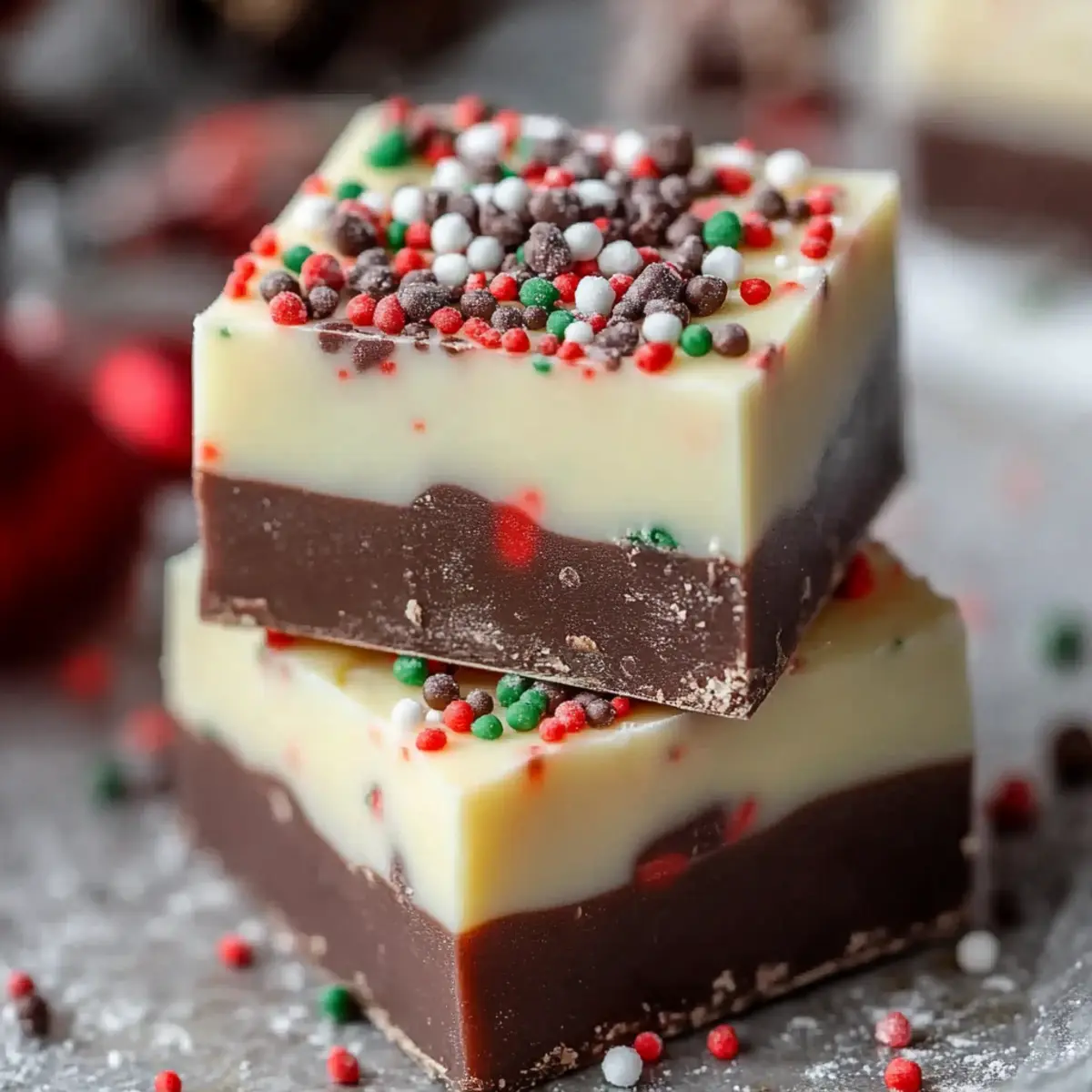 Layered Christmas Fudge