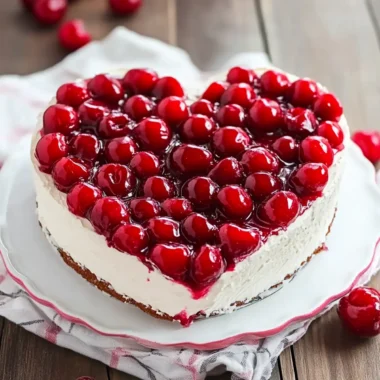 Heart Shaped Cherry Cake