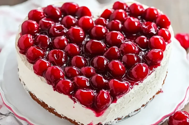Heart Shaped Cherry Cake