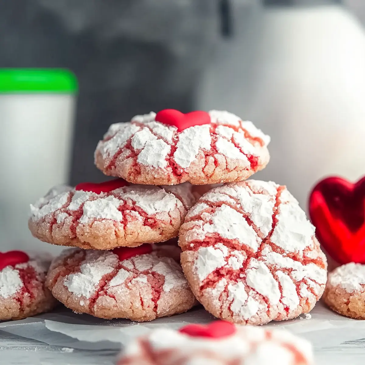 Valentine’s Crinkle Cookies