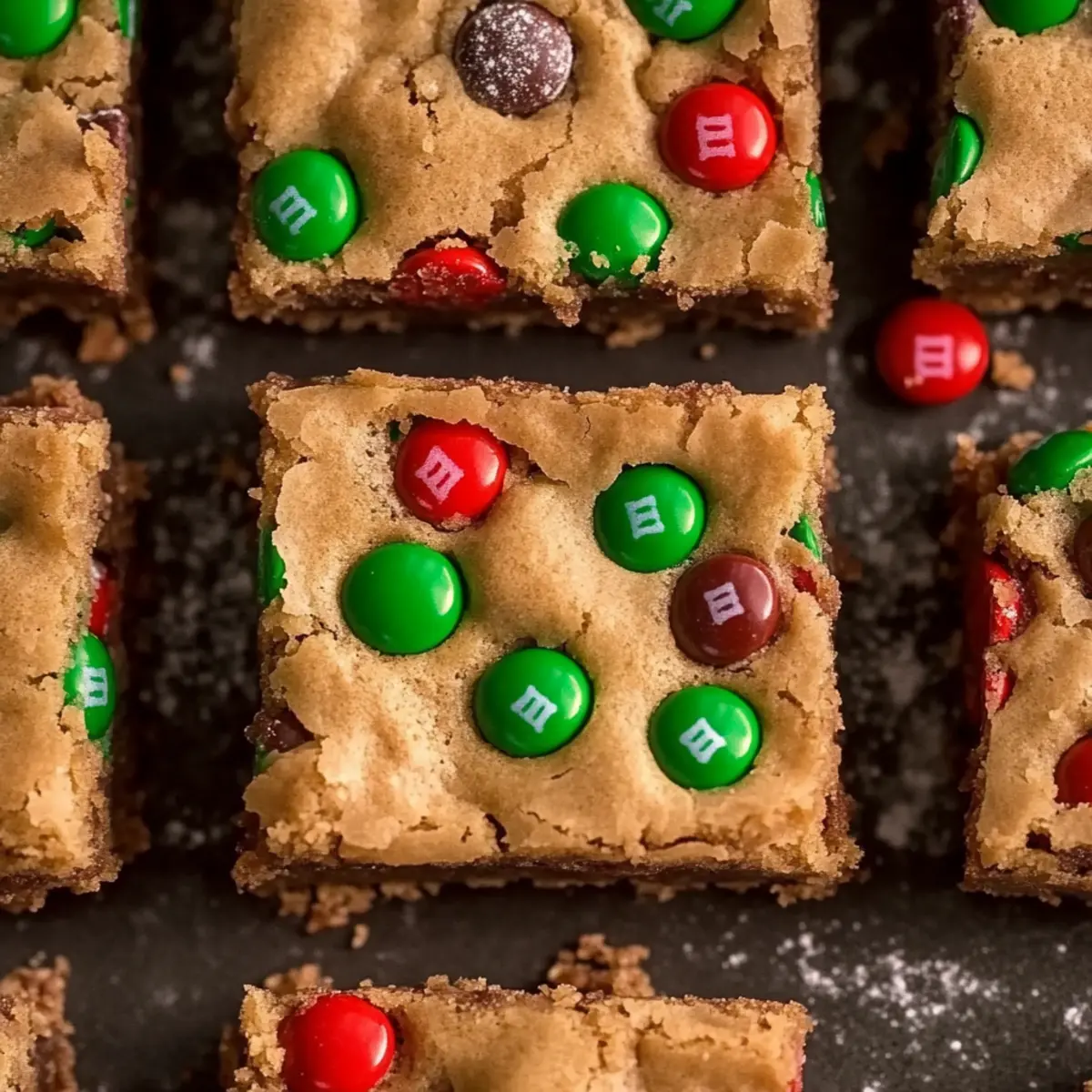 M&M’s Christmas Holiday Blondies