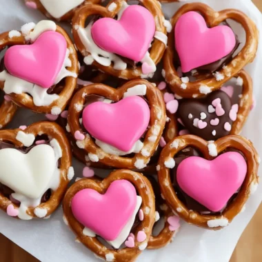 Valentine Heart Pretzels