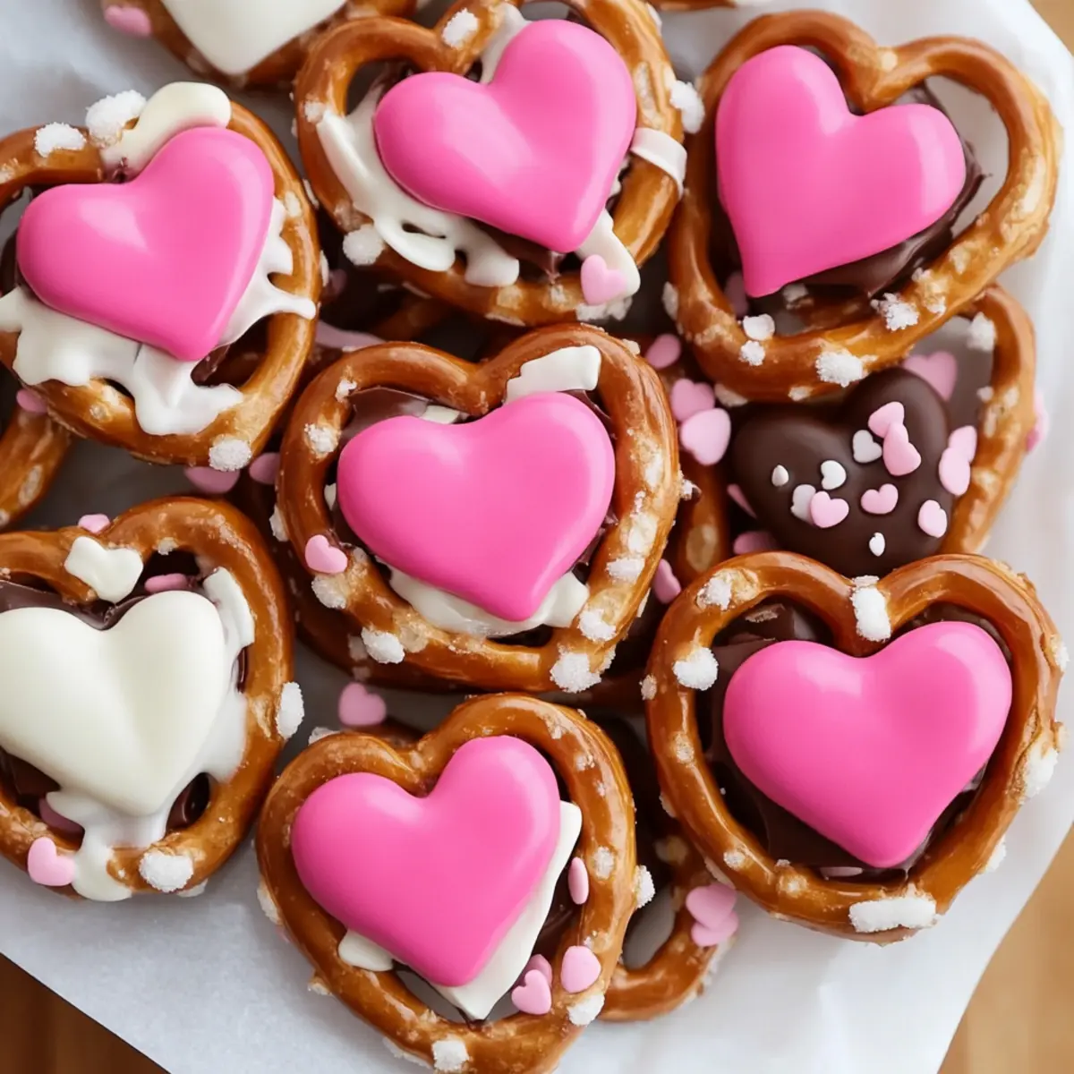 Valentine Heart Pretzels