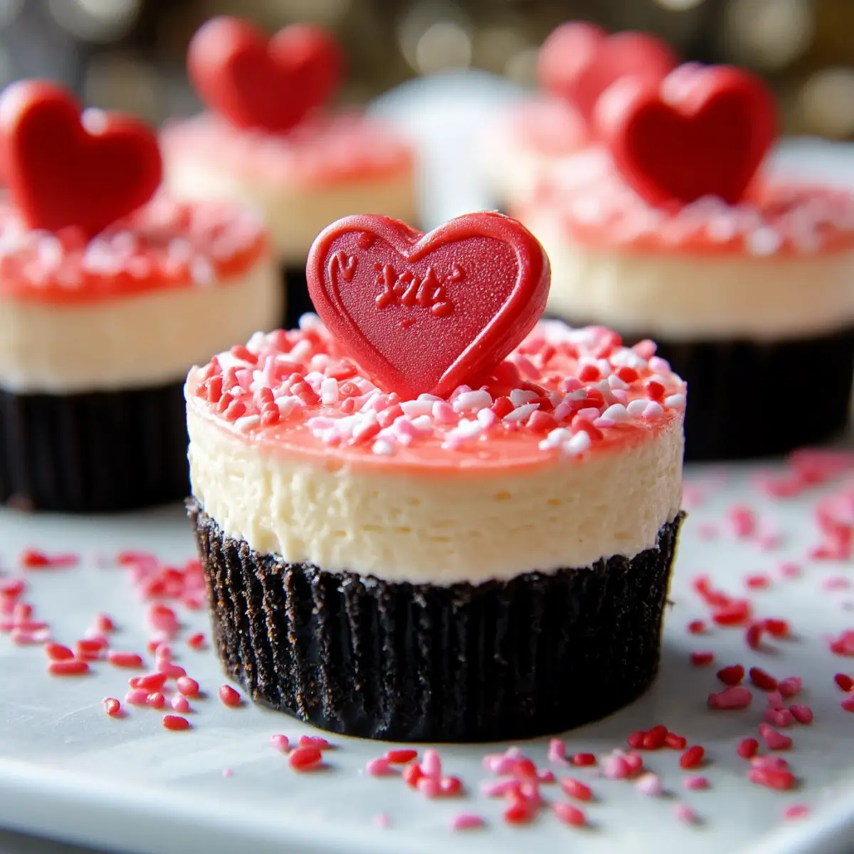 Mini Valentine Cheesecakes