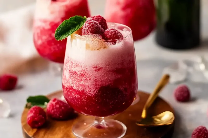 Sparkling Raspberry Champagne Float