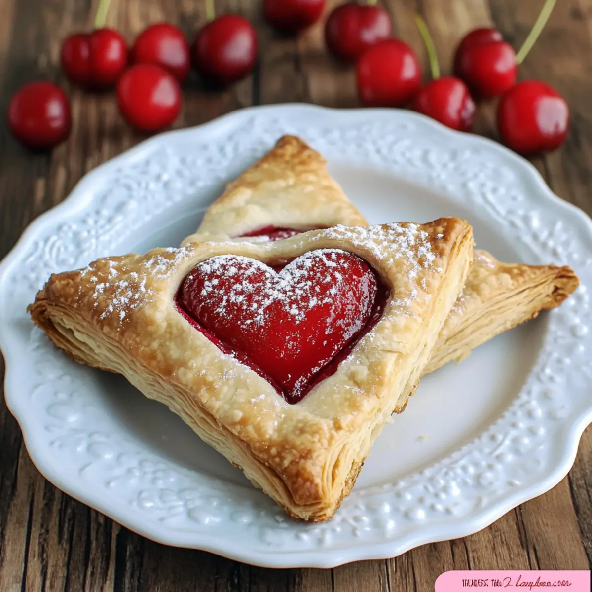 Cherry Pie Pastry Envelopes