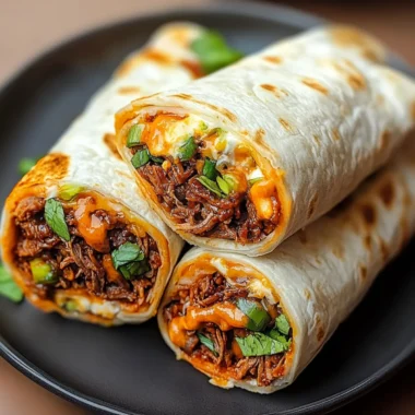 Korean Shredded Beef Burritos