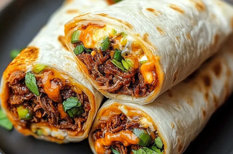 Korean Shredded Beef Burritos