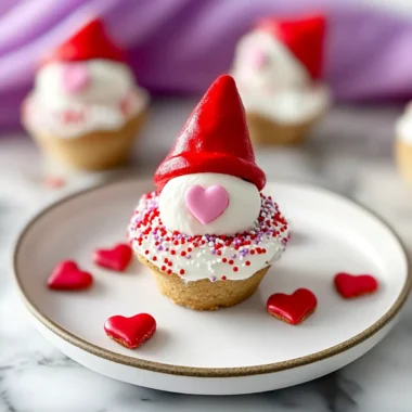Valentine Gnome Cookie Cups