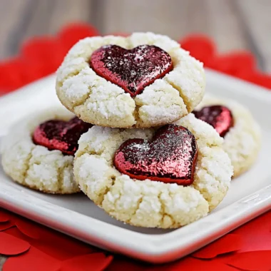 Valentine Crinkle Cookies