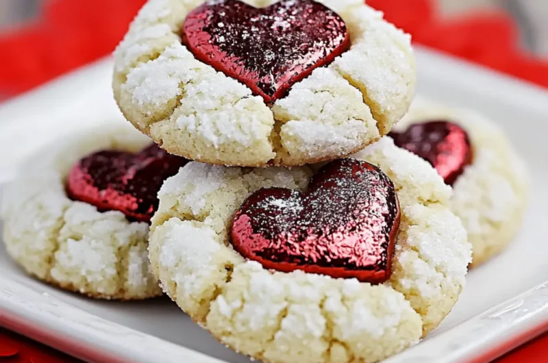 Valentine Crinkle Cookies