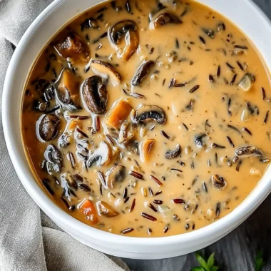 Vegan Mushroom Wild Rice Soup