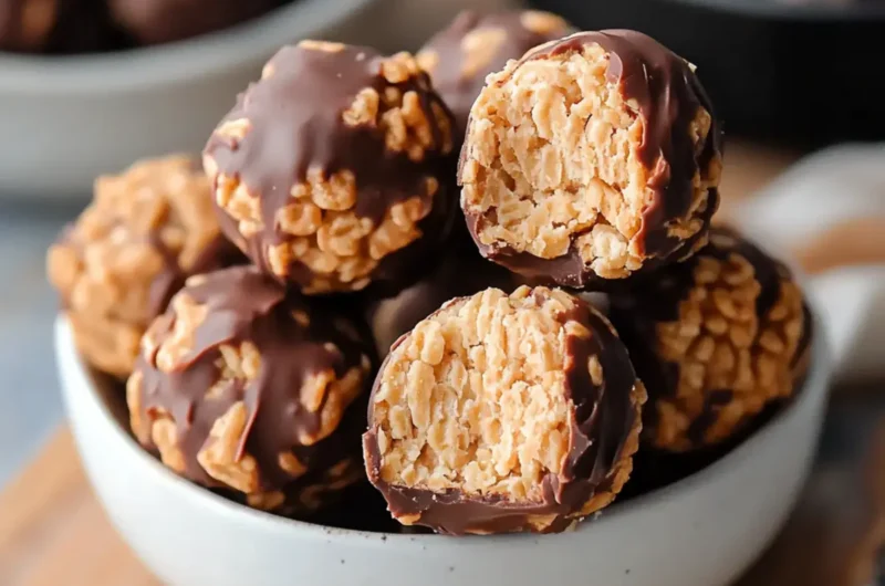 Peanut Butter Balls with Rice Krispies