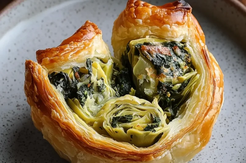 Spinach Artichoke Puff Pastry Bites
