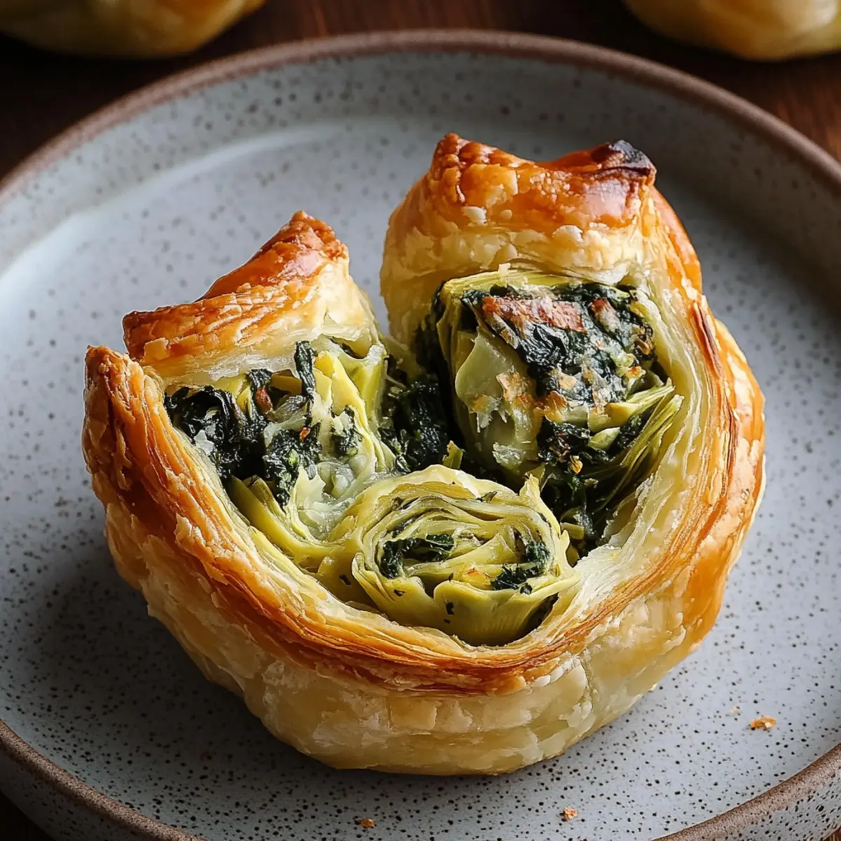 Spinach Artichoke Puff Pastry Bites