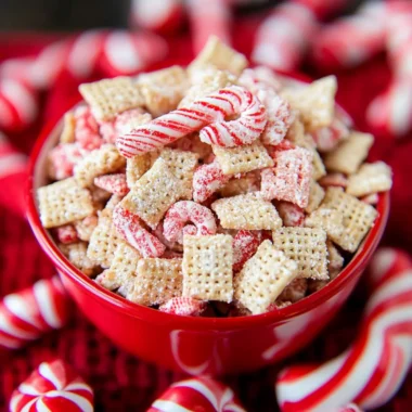 Candy Cane Chex Mix