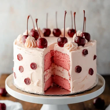 Homemade Cherry Chip Cake