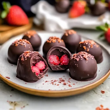 Chocolate Covered Strawberry Truffles