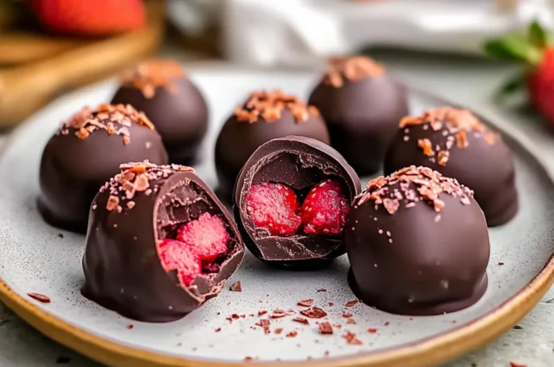 Chocolate Covered Strawberry Truffles