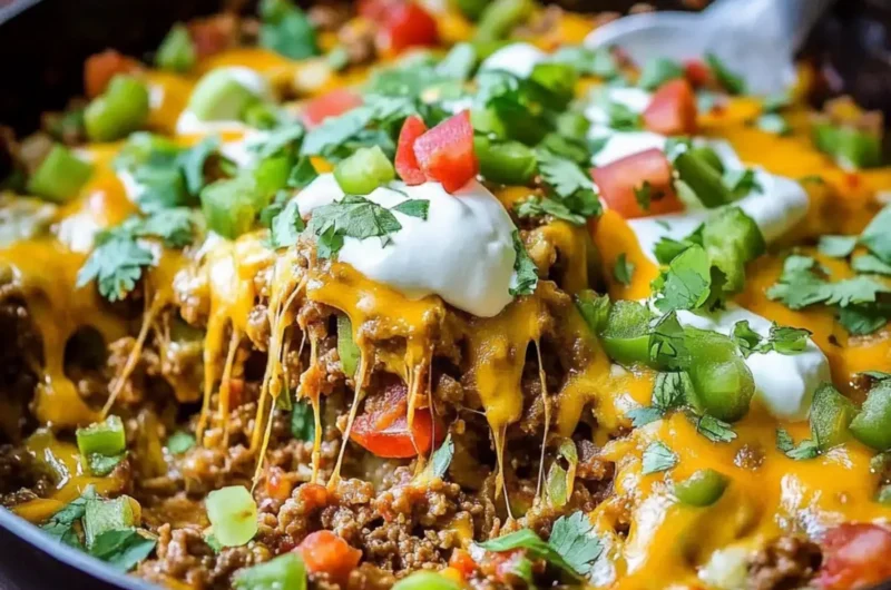 Cheesy Beef Taco Skillet