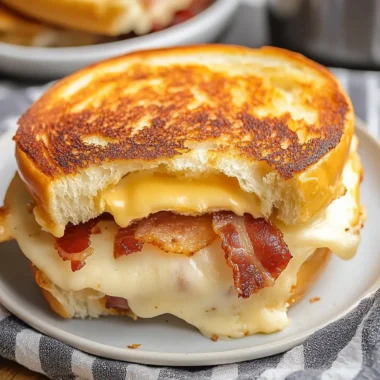 Bagel Grilled Cheese with Bacon