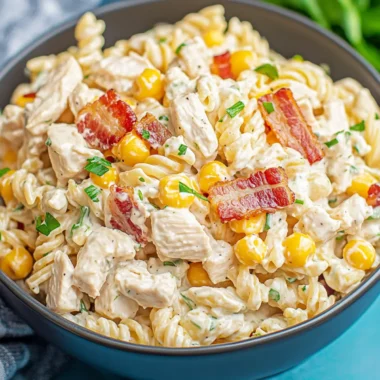 Chicken Bacon Ranch Pasta Salad
