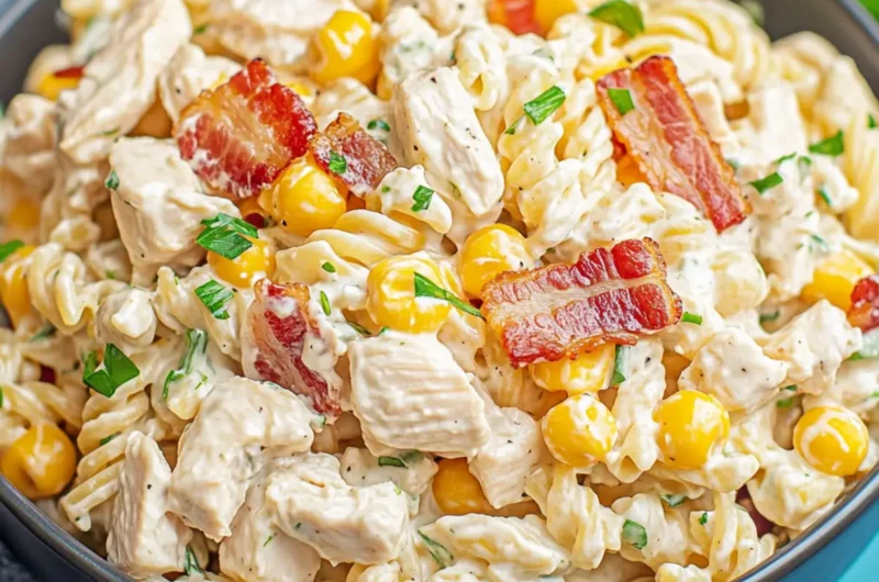 Chicken Bacon Ranch Pasta Salad