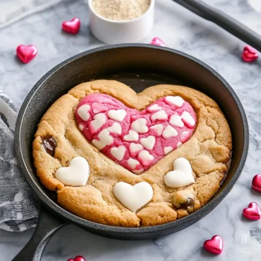 Valentine’s Day Heart Skillet Cookie