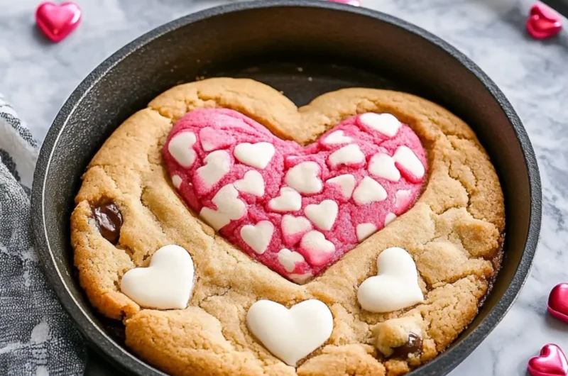 Valentine’s Day Heart Skillet Cookie