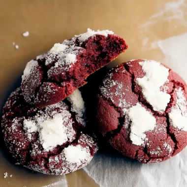 Red Velvet Crinkle Cookies