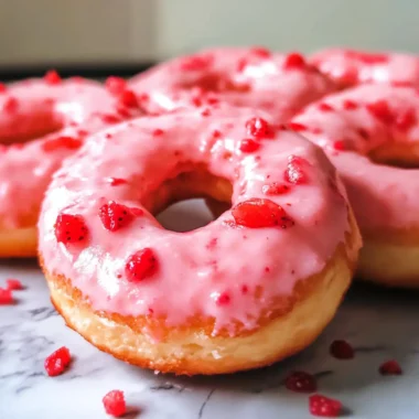 Baked Strawberry Donuts