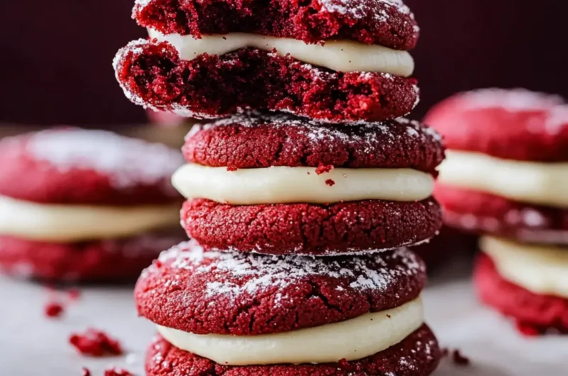 Red Velvet Sandwich Cookies
