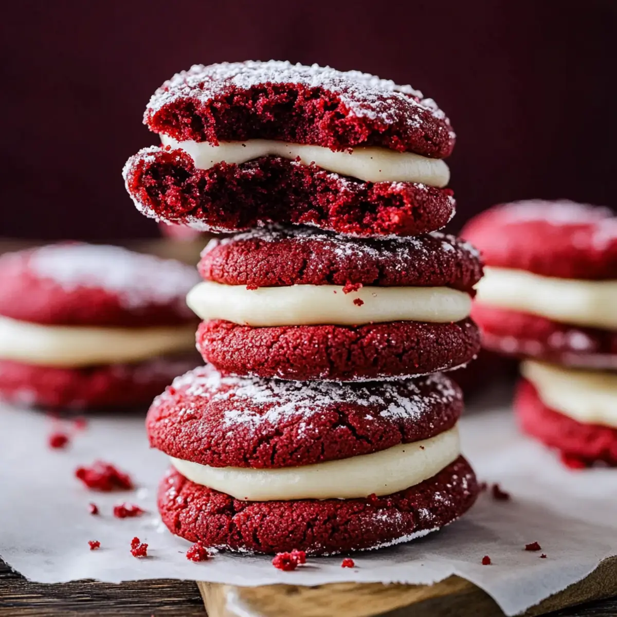 Red Velvet Sandwich Cookies