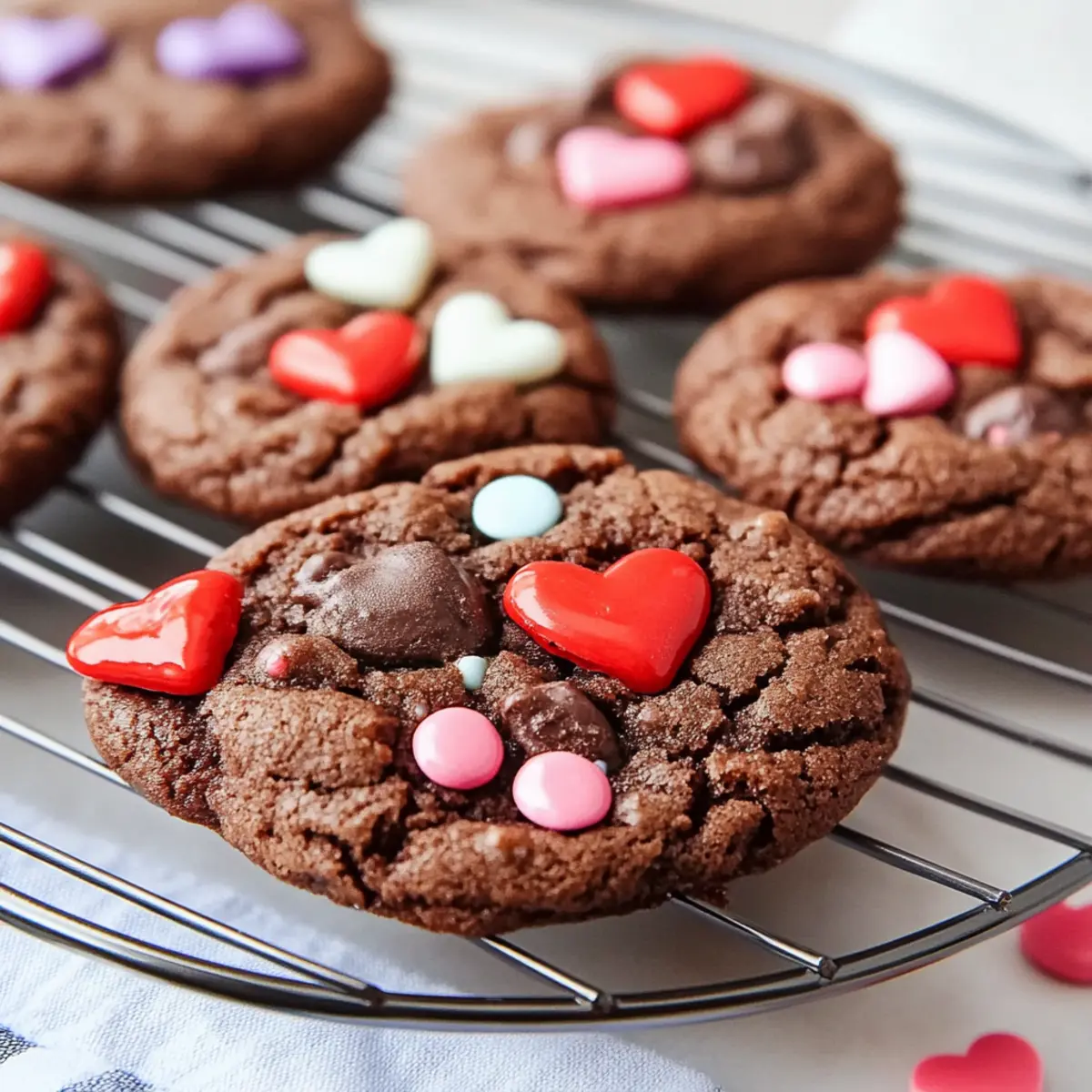 Chocolate Valentine Cake Mix Cookies